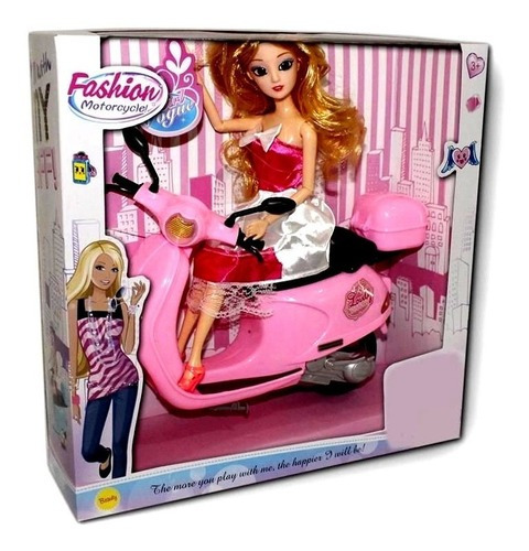 Boneca Com Moto Lambreta Fashion Fu3030 - Futuro