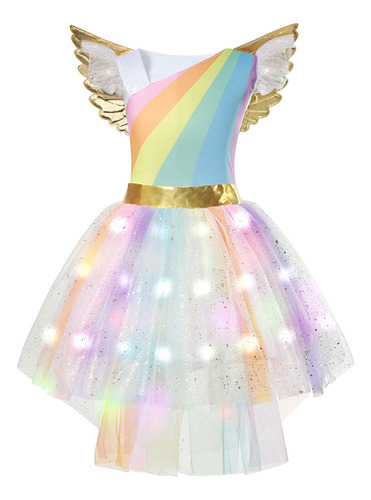 Vestido De Princesa 3d Para Niña  Elsa Anna Aurora  Fiesta I