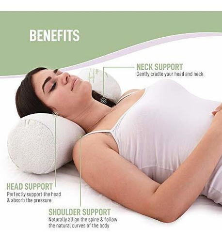 Healthex Cuello Cervical Rollo De Almohada Cilindro Redondo
