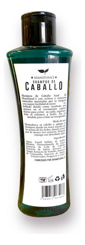 Shampoo Cola Caballo Neem Sauco Nogal 500ml Natural Sin Sal