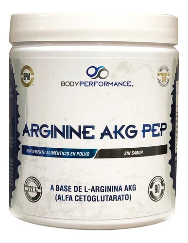 Body Performance Arginina Akg Pep 272.7 Gramos 90 Servicios Sin sabor
