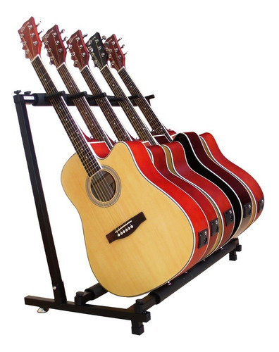 Suporte De 5 Instrumentos P/ Violão Guitarra Contrabaixo Gs5