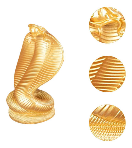 Estatua De Serpiente, Adorno De Mesa, Figura De Oro M