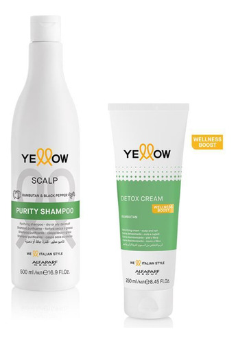 Kit Shampoo Yellow Scalp Purity E Yellow Scalp Detox Cream