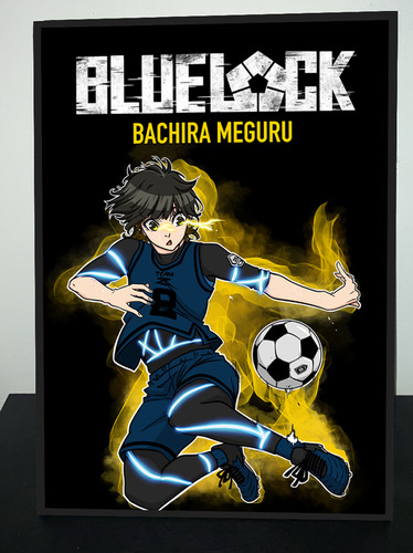 Cuadro Anime Blue Lock Bachira Meguru 31x43 Madera