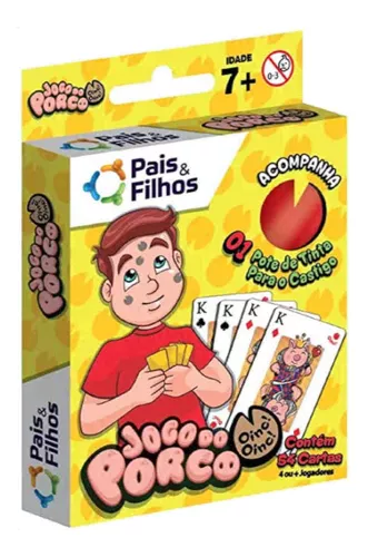 Kit 04 Jogos Cartas Divertidos Truco, Porco, Rouba Monte,mau