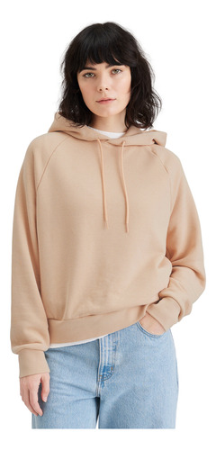 Polerón Mujer Popover Hoodie Relaxed Fit Khaki Dockers