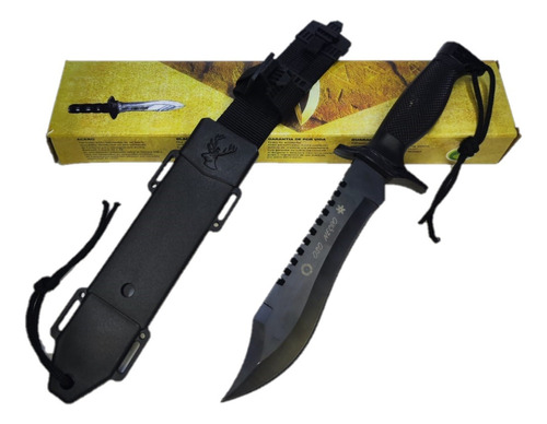 Puñal Militar Cuchillo Oso Negro Camping Con Funda