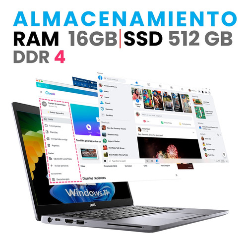 Laptop Dell Latitude Táctil Core I5 10th 16gb Ram 512gb Ssd Plateado (Reacondicionado)