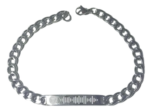 Pulsera Acero Quirúrgico Identidad Hombre Grabado Laser 10mm