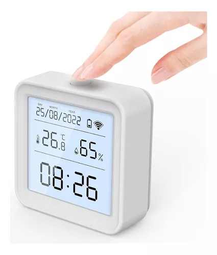 Medidor Temperatura Y Humedad Reloj Digital Varias Funciones — Atrix