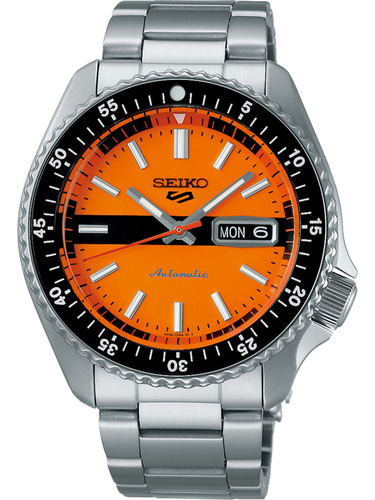 Relógio Seiko Masculino Automático Laranja Srpk11b1 O1sx