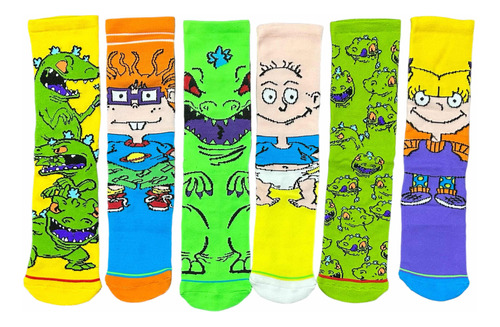 Calcetines Dibujos Animados Caricaturas Super Heroes 6 Pares