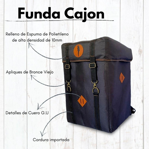 Imagen 2 de 8 de Cajon Dual 5s + Funda Estuche (tipo Flamenco Peruano)