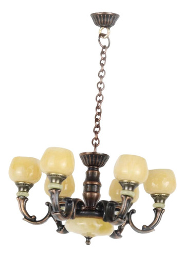 1: 12 Mini Accesorios De Araña Modelo De Lámpara Colgante