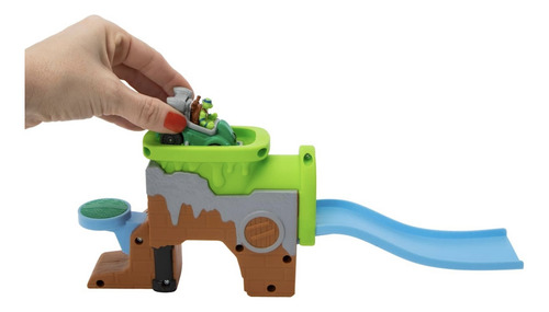 Carro Tortugas Ninja Mutant Mayhem Set Pista Lanzadora Color Verde