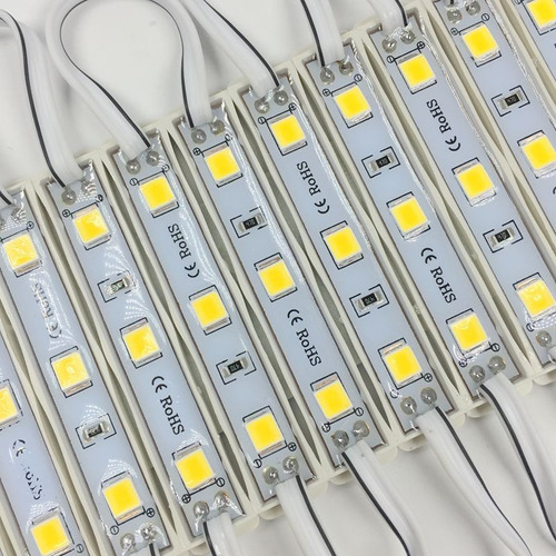 Modulo Led Smd 5050 20 Modulo De 3 Led Blanco 5054 Calido 