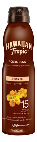 Protector Solar Spf 15 Aceite Seco Hawaiian Tropic 229ml