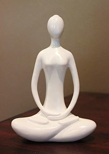Escultura De Escultura  Estatua Seráfica Yoga Montaña Pos 