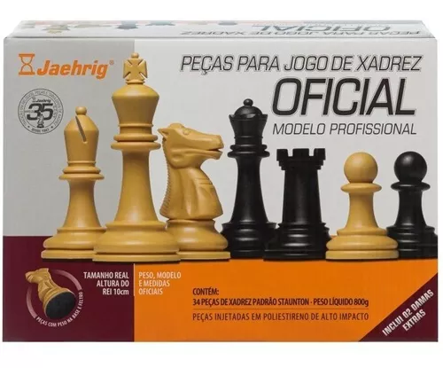 Jogo De Xadrez Jaehrig Profissional Com Peso + 2 Damas Extra