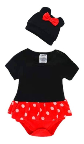 Body Disfraz Minnie Con Gorrito Bebé Niña