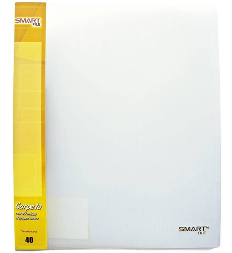 Imagen 1 de 1 de Carpeta De Plástico Transparente Con 40 Micas T/carta Smart