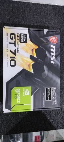 Imagen 2 de 4 de Tarjeta De Video Msi Geforce Gt710 2gb Ddr3 Low Profile