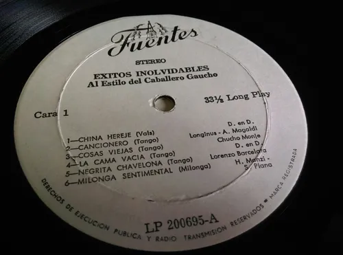 Vinilo El Caballero Gaúcho-exitos Inolvidables. Ljp (Usado)