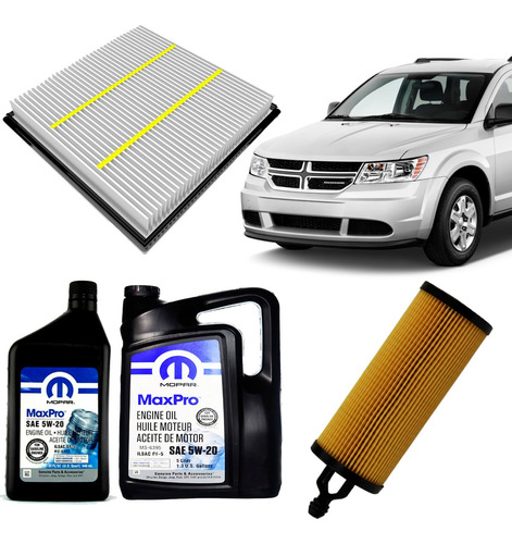 Kit De Filtros + Aceite Dodge Journey 3.6 Año 2014 Mopar