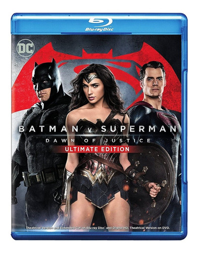 Blu-ray + Dvd Batman V Superman Dawn Of Justice Extendida