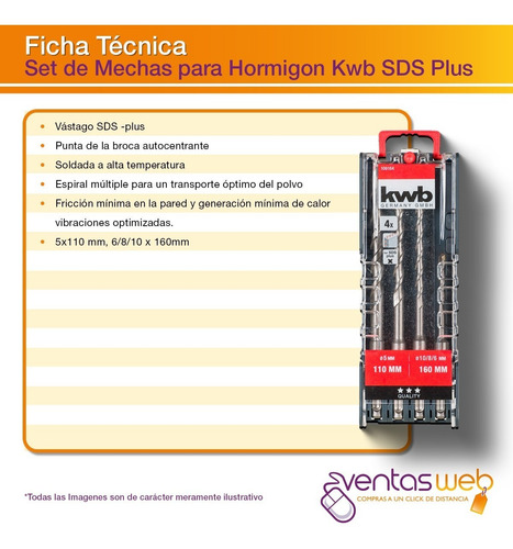 Imagen 6 de 8 de Rotomartillo Einhell 20 Mm Hormigon 2,2 J + Maletin Mechas
