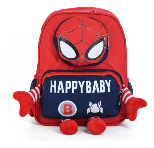 Mochila Infantil Niño Peluche Jardín Spiderman Happy Baby