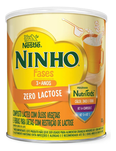 Fórmula Infantil Sem Glúten Nestlé Ninho Forti+ Zero Lactose