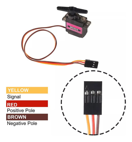 Mg90s Servo Metálico Micro Para Rc Coche Robot Arduino