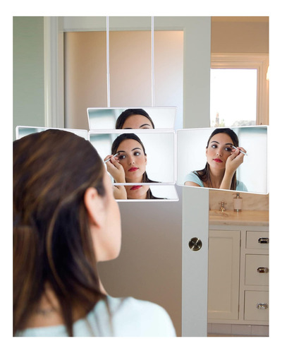 Espejo De 5 Vías Con Luz Para Cortar El Pelo Propio, Espejo