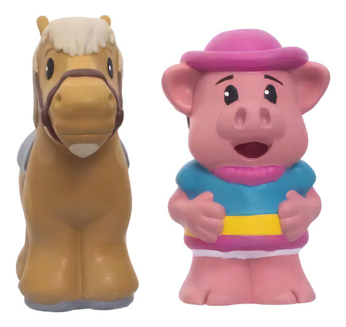 Pack X2 Muñecos Ruz Reino Infantil Doña Pancha Y Percherón +3