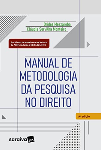 Libro Manual De Metodologia Da Pesquisa No Direito 9ª Edição