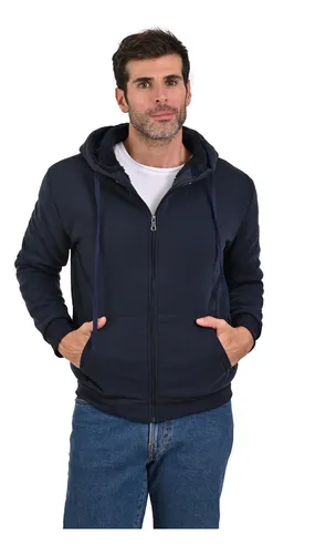 Sudadera Hoodie Hombre Borrega Con Capucha Negro Reimer