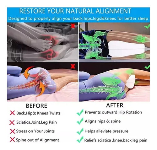 A Almohada De Rodilla Para Dormir De Lado, Cojín Para