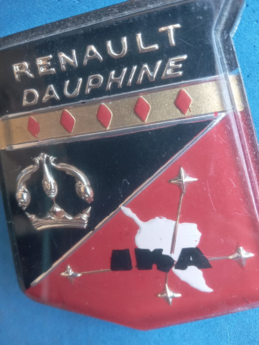 Insignia Escudo Frente De Capot Renault Dauphine Original