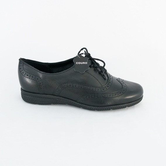 sapato oxford de couro feminino bottero