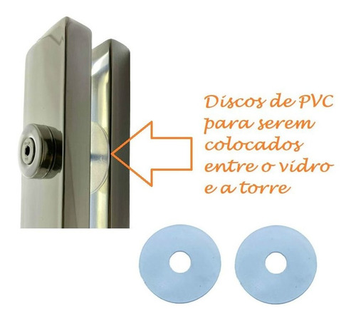 Imagem 3 de 5 de Coluna Torre 50 Cm Com 2 Furos Guarda Corpo Inox Corrimão