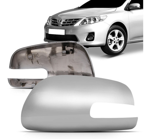 Par Capa Retrovisor Corolla 2008 A 12 13 2014 Cromado Seta