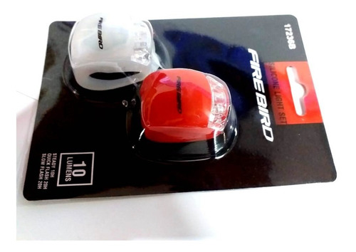 Imagen 2 de 6 de Luz Silicona Fire Bird Delantera + Trasera Roja+blanca