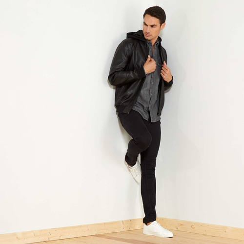 Chaqueta Cuero Modelo Bomber 100% Cuero Genuino Chaqueta Cuero Modelo Bomber 100% Cuero Genuino