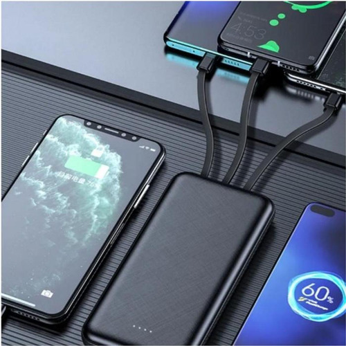 Batería Portátil De Carga Qi, Mxwrb-001, 30000mah, Negro, Sa Color Negro