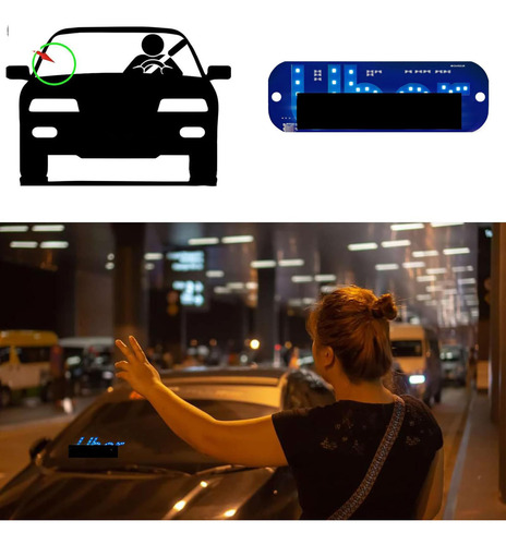 Calcomanía Azul Con Forma De Luz Led P Light Para Coche