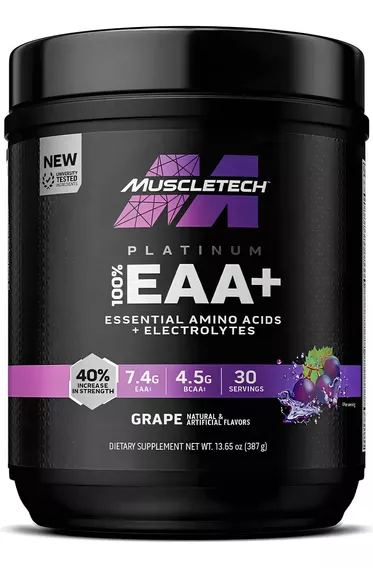 Aminoácidos Muscletech Platinum 100% Eaa + 30 Servicios Sabor Grape