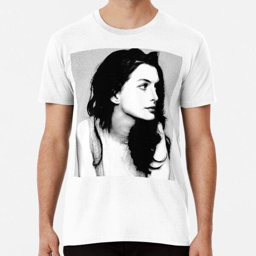 Remera Anne Hathaway Retrato En Blanco Y Negro (grabado En L