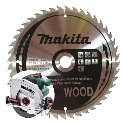 Disco P/ Sierra Circular Makita Madera P/ Kss 66fs Metabo